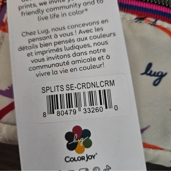 Lug Camper SE Bag & Matching Splits SE Wallet Cardinals Cream SET. NEW - Picture 8 of 10